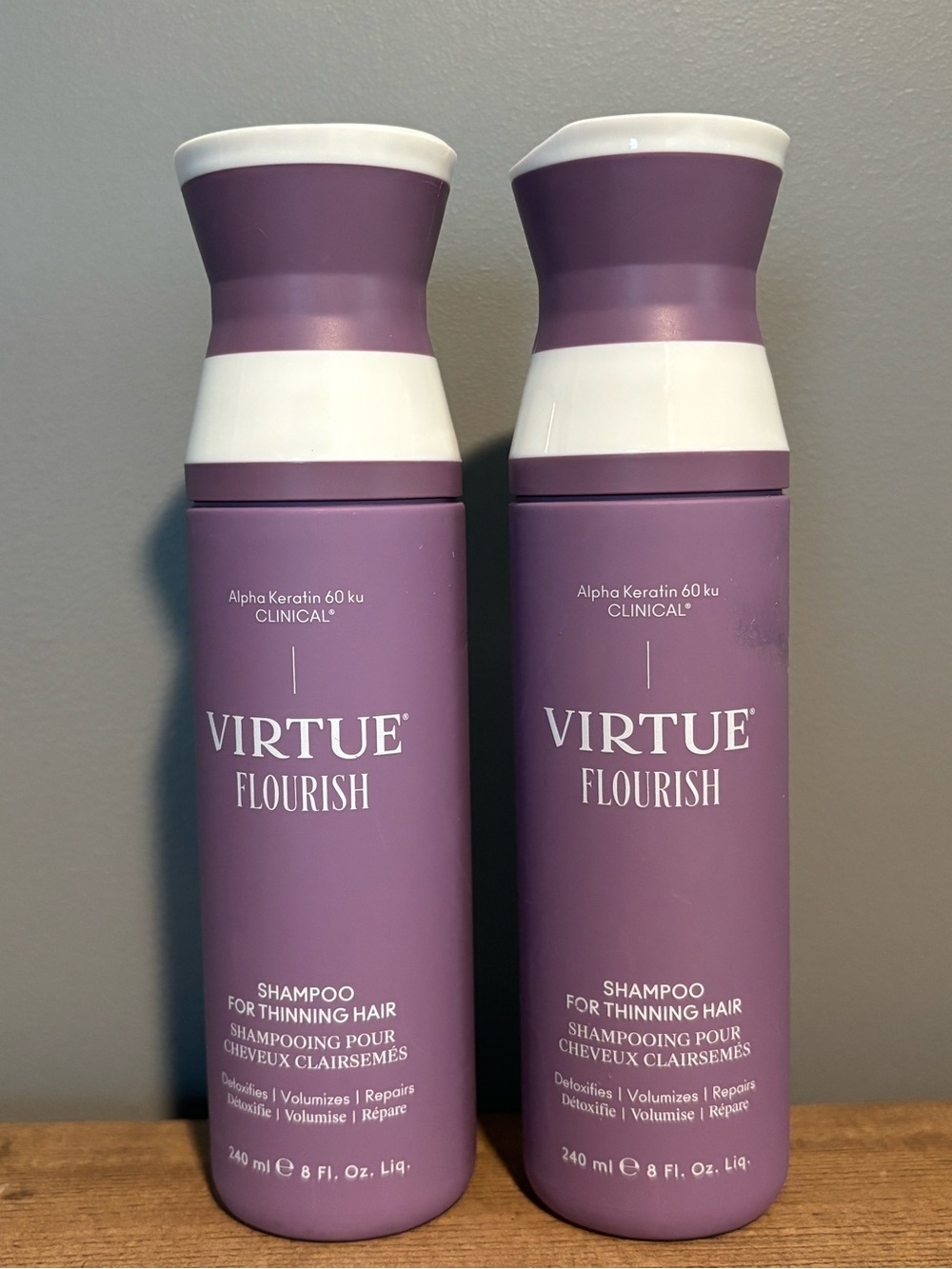 Virtue Flourish Shampoo for Thinning Hair  / (2) 8 oz Bottles
